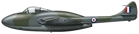 DH.100 Vampire profile drawing