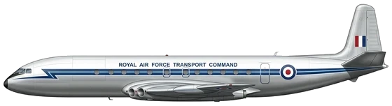 De Havilland DH.106 Comet military transport aircraft side profile drawing