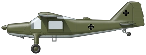 Dornier Do 27 military transport aircraft side profile drawing