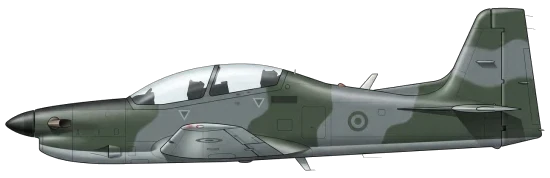 EMB 312 Tucano profile drawing