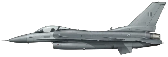 F-16 Fighting Falcon profile drawing