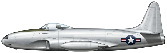 Lockheed F-80 Shooting Star profile drawing