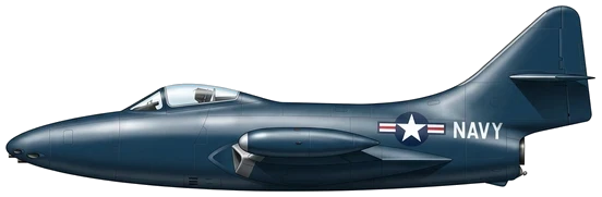 Grumman F9F Panther profile drawing