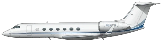 Gulfstream G550 profile drawing