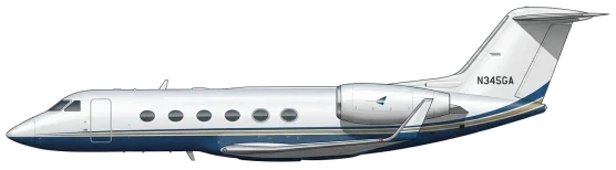 Gulfstream III profile drawing