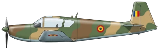 IAR-823 military training aircraft side profile drawing