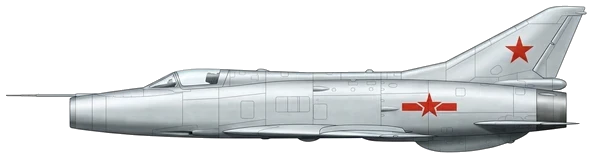 Nanchang J-12 combat aircraft side profile drawing