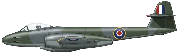 Gloster Meteor profile drawing