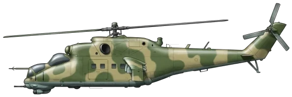 Mi-24 Hind profile drawing