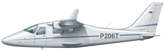 Tecnam P2006T profile drawing