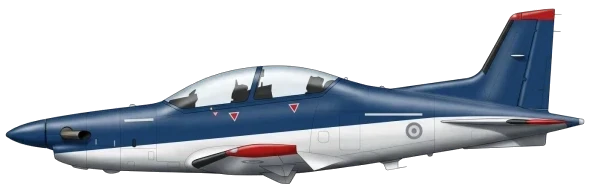 Pilatus PC-21 military training aircraft side profile drawing