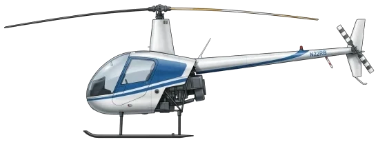 Robinson R22 profile drawing