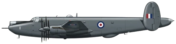 Avro Shackleton military special mission aircraft side profile drawing