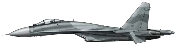 Su-37 Super Flanker profile drawing
