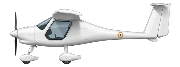 Pipistrel Virus SW80 military training aircraft side profile drawing