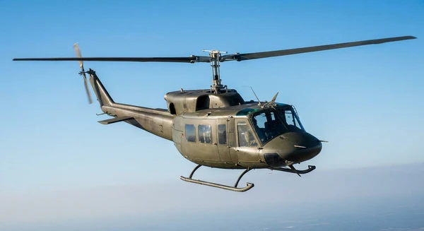 Bell Bell 214 military helicopters in flight