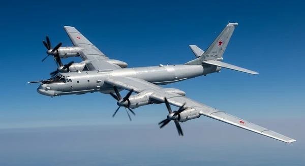 Tupolev Tu-142 military special mission aircraft in flight