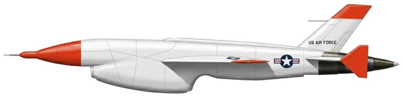 Ryan AQM-34 Lightning Bug military drones side profile drawing