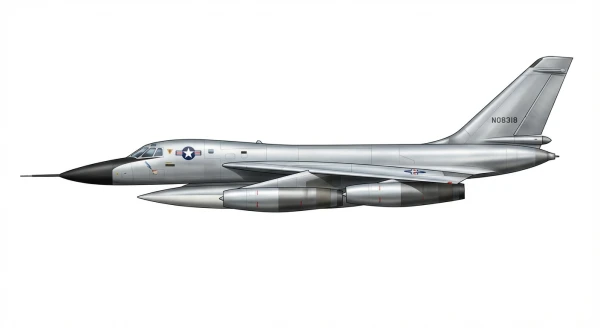 Profile drawing of Convair B-58 Hustler