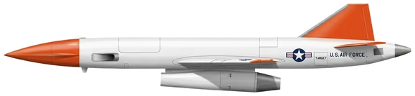 Kratos BQM-167 Skeeter military drones side profile drawing