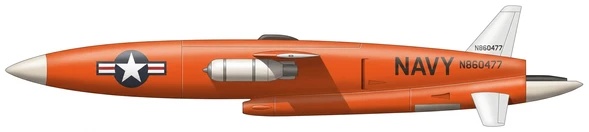 Northrop BQM-74 Chukar military drones side profile drawing