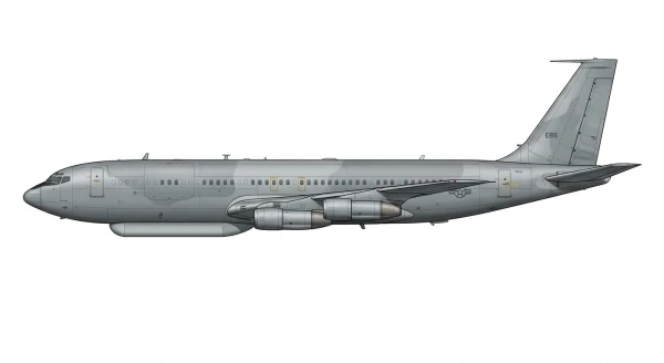 Profile drawing of Boeing/Northrop Grumman E-8 Joint STARS