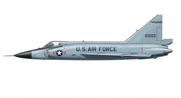 Profile drawing of Convair F-102 Delta Dagger