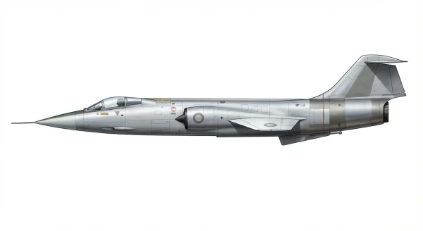 Profile drawing of Lockheed F-104 Starfighter