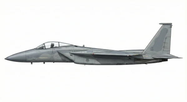Profile drawing of McDonnell Douglas F-15 Eagle