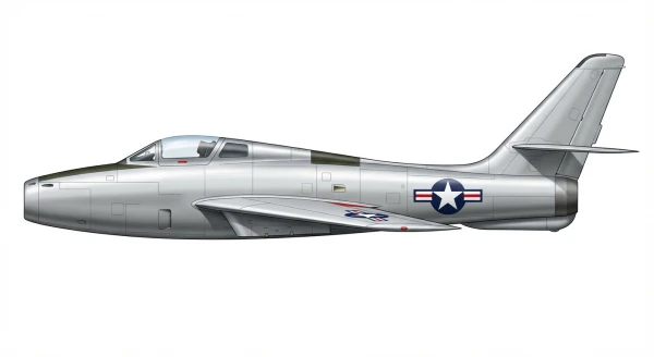 Profile drawing of Republic F-84F Thunderstreak