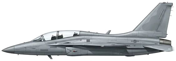 Korea Aerospace Industries FA-50 Fighting Eagle Combat profile drawing