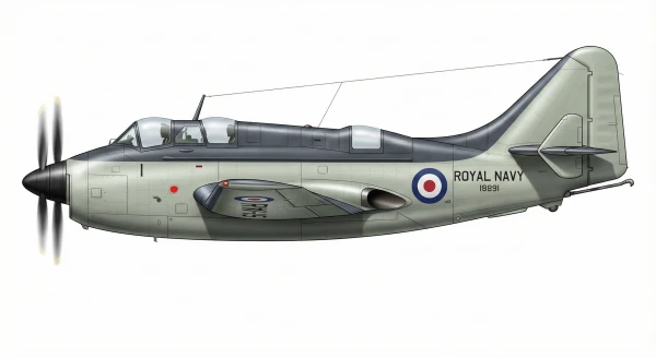 Profile drawing of Fairey Gannet