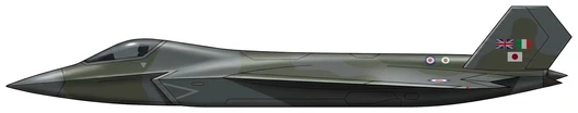 BAE Tempest combat aircraft side profile drawing
