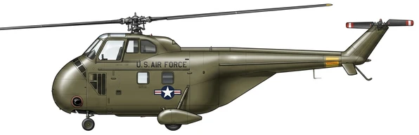 Sikorsky H-19 Chickasaw Helicopter profile drawing