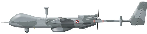 EADS Harfang military drones side profile drawing