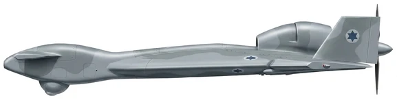 IAI Harop military drones side profile drawing