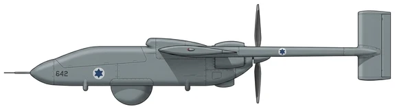IAI Scout military drones side profile drawing