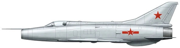 Nanchang J-12 combat aircraft side profile drawing