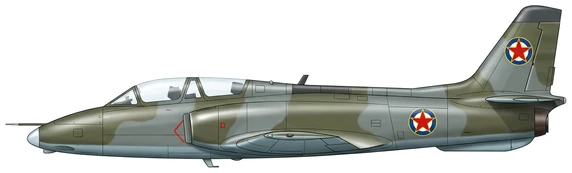 SOKO J-21 Jastreb Combat profile drawing