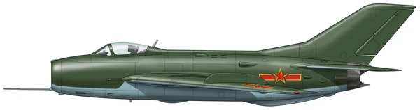Shenyang J-6 Farmer Combat profile drawing