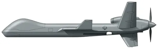 IAIO Kaman-22 military drones side profile drawing