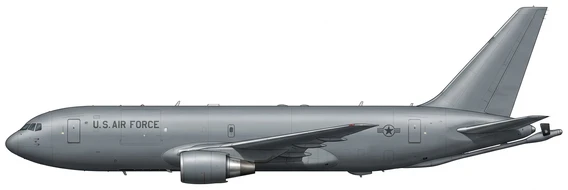 Boeing KC-46 Pegasus Transport profile drawing