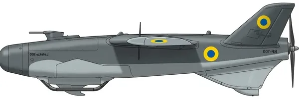 DeViRo Leleka-100 military drones side profile drawing