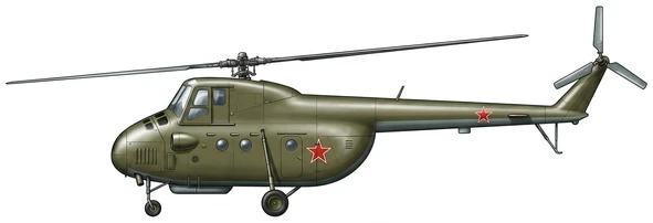 Mil Mi-4 Hound Helicopter profile drawing