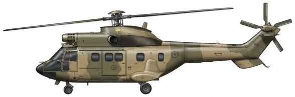 Atlas Oryx Helicopter profile drawing