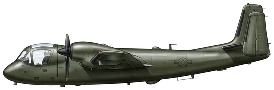 Grumman OV-1 Mohawk Combat profile drawing