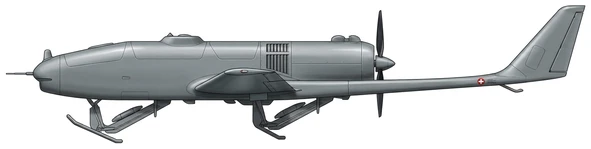 RUAG Ranger military drones side profile drawing