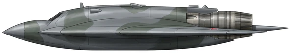 Sukhoi S-70 Okhotnik military drones side profile drawing