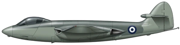 Hawker Sea Hawk combat aircraft side profile drawing
