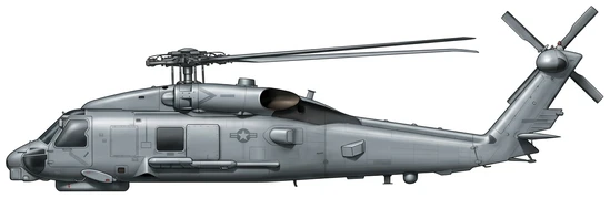 Sikorsky SH-60 Seahawk Helicopter profile drawing